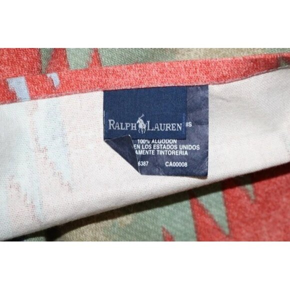 Vtg Ralph Lauren Rio Grande Bedskirt Dust Ruffle Multicolor Southwestern Cotton - Picture 7 of 11